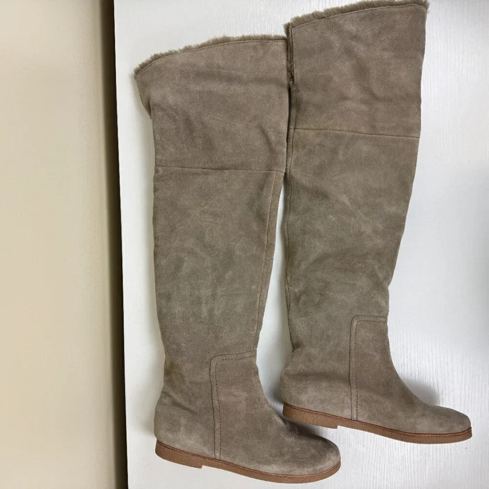 EUC Sam Edelman Orlando Suede Boots Fur Lined